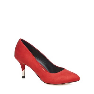 Call It Spring Red 'Trescorre' mirrored heel court shoes